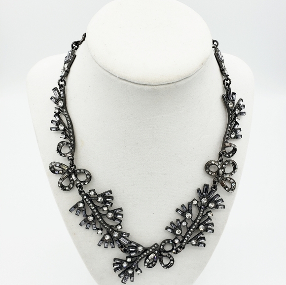 - Statement Necklace • Gunmetal w/ Gray Bling - Picture 1 of 8
